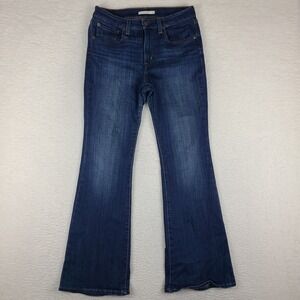 Levi's 726 Jeans Womens 31x32 Blue Flare Leg Waterless Dark Wash Denim